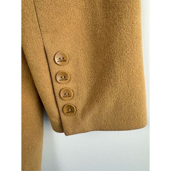 Reaction Kenneth Cole Women's Brown Single Breasted Overcoat Jacket Size 12 - Picture 5 of 6